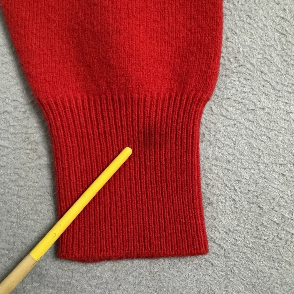 Vintage Polo Ralph Lauren Sweater Mens Large Red‎ Lambswool Collared Preppy